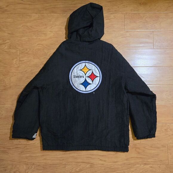 Vintage 90s Pittsburgh Steelers Starter Pro Line Jacket- Black - Large - Picture 2 of 10